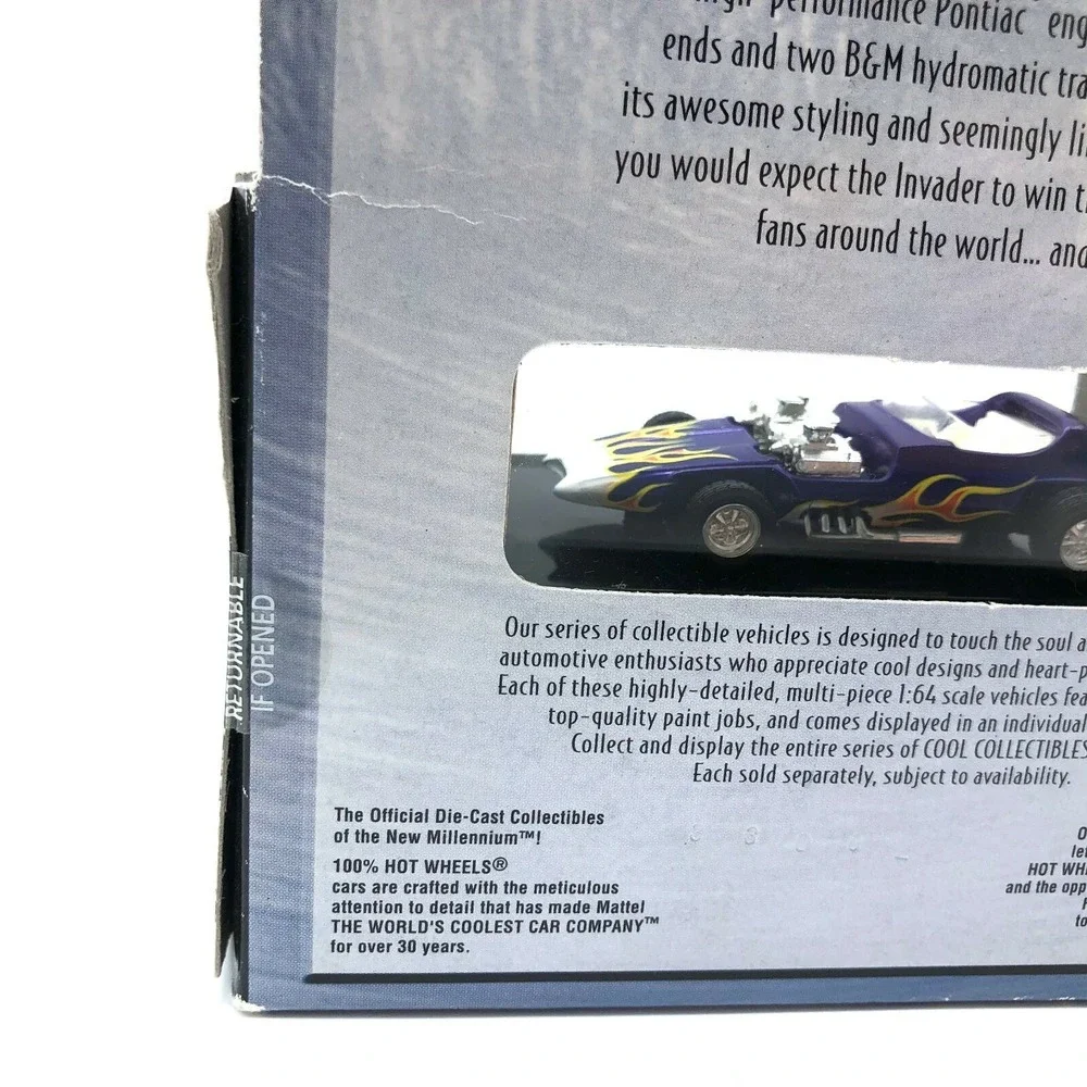 100% Hot Wheels Bob Reisner's INVADER‎ Car Purple Die Cast 1/64 Limited Edition